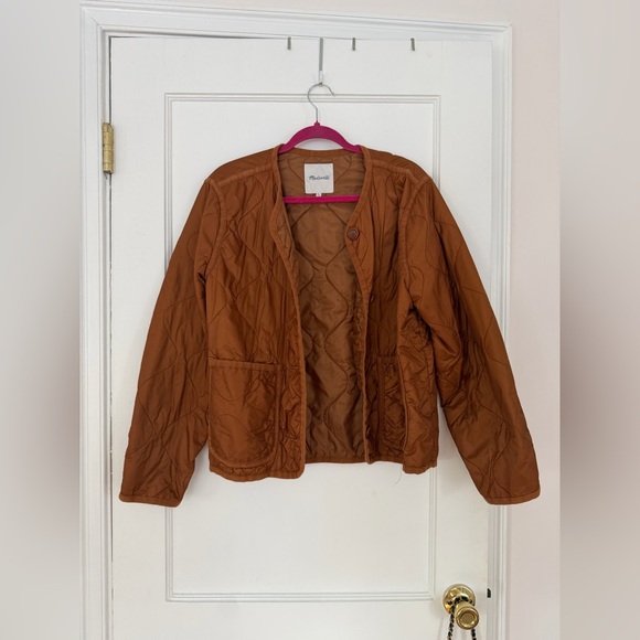 Madewell quilted burnt orange Leigh wait puffer SIZE XL - Picture 2 of 3